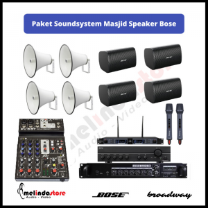 Paket Sound System Masjid Indoor Outdoor Speaker Bose | 100m2